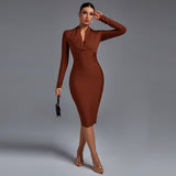 Samara - Vestido Sofisticado de Manga Longa