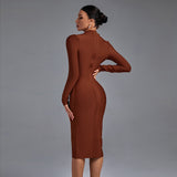 Samara - Vestido Sofisticado de Manga Longa