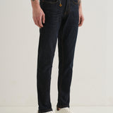 Ankle-Length Slim Fit Raw Indigo Jeans