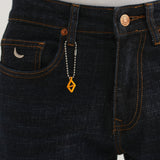 Ankle-Length Slim Fit Raw Indigo Jeans