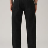 Jeans Pretos Estilo Desgastado com Corte Slim