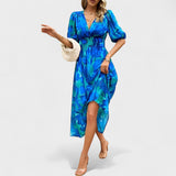 Clara - Vestido Midi Floral Sofisticado