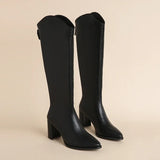 Hilda - Botas Elegantes de Salto Grosso para o Inverno