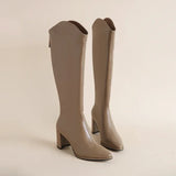 Hilda - Botas Elegantes de Salto Grosso para o Inverno