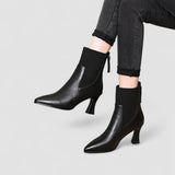 Clara - Botas de Couro com Plataforma