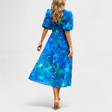 Clara - Vestido Midi Floral Sofisticado