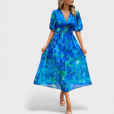 Clara - Vestido Midi Floral Sofisticado