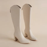 Hilda - Botas Elegantes de Salto Grosso para o Inverno