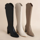Hilda - Botas Elegantes de Salto Grosso para o Inverno