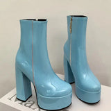 Carina - Botas de Plataforma Elevada com Estilo e Confiança