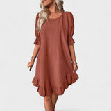 Sassa - Vestido Casual com Acabamentos em Renda