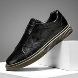 Slip-ons de couro genuíno