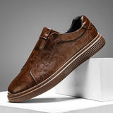Slip-ons de couro genuíno