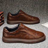 Slip-ons de couro genuíno