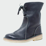 Botins impermeáveis de couro com forro de lã