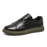Slip-ons de couro genuíno