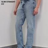 Jeans Slim Fit com Desgaste Suave
