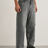 Cinza Fumado Baggy Jeans