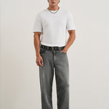 Cinza Fumado Baggy Jeans