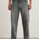 Cinza Fumado Baggy Jeans