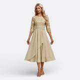 Robe Mariana en Dentelle à Manches Courtes