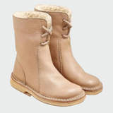 Botins impermeáveis de couro com forro de lã