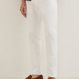 Calças Jeans Brancas com Corte Ankle