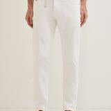 Calças Jeans Brancas com Corte Ankle