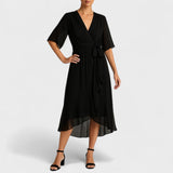 Ialina - Vestido Sofisticado com Cintura Ajustada