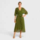Ialina - Vestido Sofisticado com Cintura Ajustada