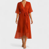 Ialina - Vestido Sofisticado com Cintura Ajustada