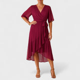 Ialina - Vestido Sofisticado com Cintura Ajustada