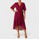 Ialina - Vestido Sofisticado com Cintura Ajustada