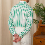 Camisa Listrada Amalfi de Algodão com Mangas Longas