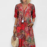 Lia - Vestido Midi Sofisticado para Mulheres