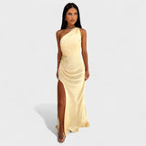 Aurélia - Elegante Vestido Longo de Cetim