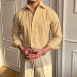 Camisa de Algodão de Mangas Longas 'Limone' - Sofisticação e Conforto