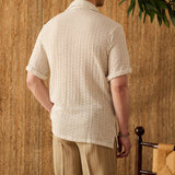 Camiseta Curta de Algodão Tricotado 'Cabo'