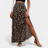 Saia Midi com Estampa de Leopardo