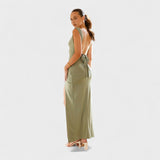 Sarela - Vestido Longo com Decote nas Costas