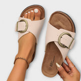 Margarida - Sandália Elegante de Cortiça Feminina com Fivela