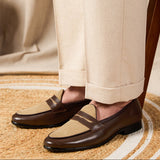 Cuir Mocassins Belges 'Cigar'