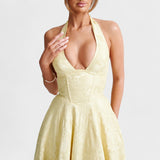 Halina - Vestido Midi com Detalhes de Cintura de Corset