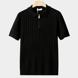 Camisa T-shirt com fecho preto e textura