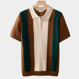 Brown Zip-Up Polo