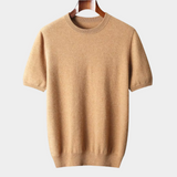 Camiseta Premium de Cashmere com Gola Redonda - Clássica