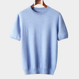 Camiseta Premium de Cashmere com Gola Redonda - Clássica