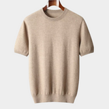 Camiseta Premium de Cashmere com Gola Redonda - Clássica