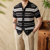 Beaune Camiseta Curta de Algodão Jacquard