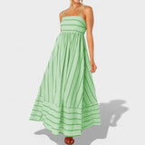 Isabel - Vestido Longo com Estampa Listrada